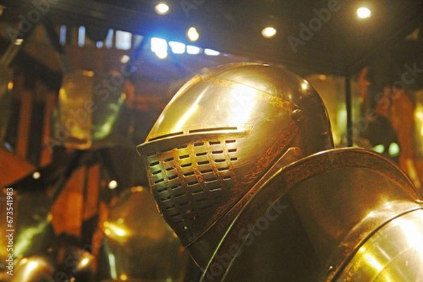 Obraz medieval knight helmet
