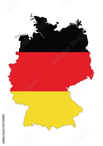 Obraz Germany flag map