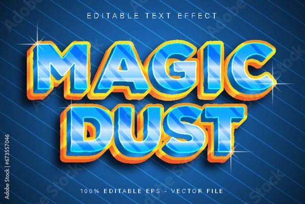 Obraz Magic Dust Editable Text Effect Cartoon Style