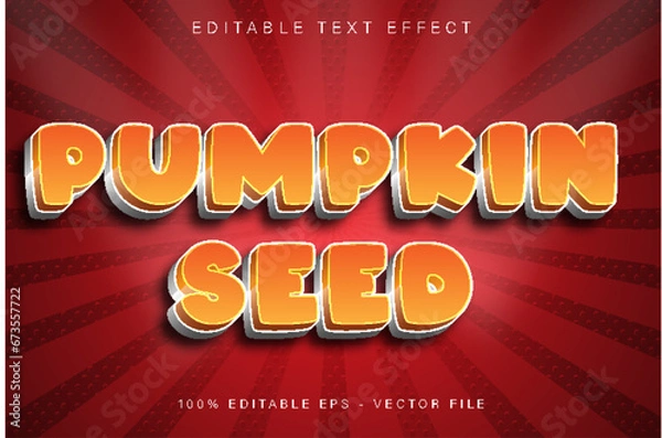 Obraz Pumpkin Seed Editable Text Effect Neon Style
