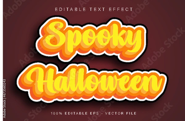 Obraz Spooky Halloween Editable Text Effect Cartoon