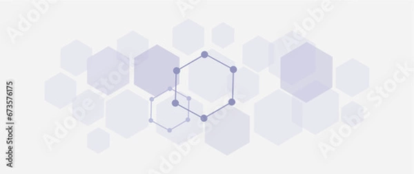 Fototapeta hexagon geometric chemistry vector design concept for background, banner, template