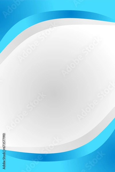 Obraz white abstract background with blue waves gradients for your text, design, presentation, backdrop, texture, template. Vector Illustration eps.