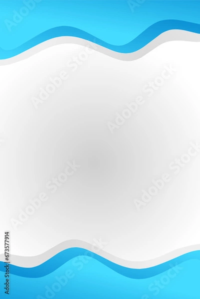 Obraz blue wave gradients with white abstract background for your text, design, presentation, backdrop, texture, template. Vector Illustration eps.