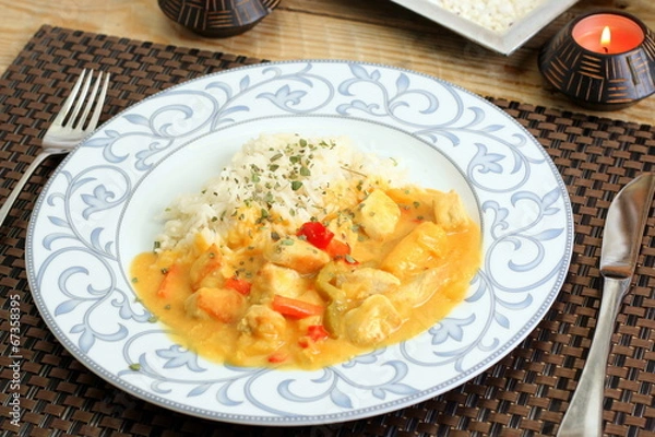 Obraz Hühnerfleisch mit Reis