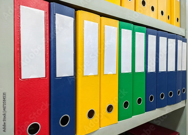 Fototapeta colorful binder folder for document