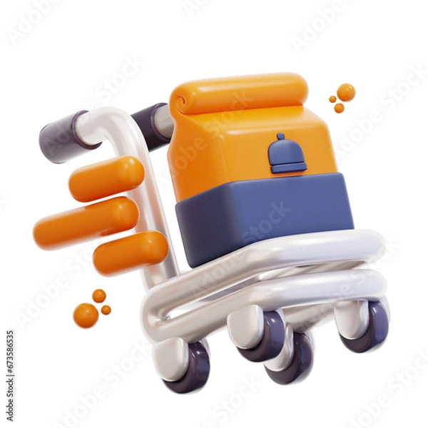 Obraz 3d rendering fast food delivery illustration