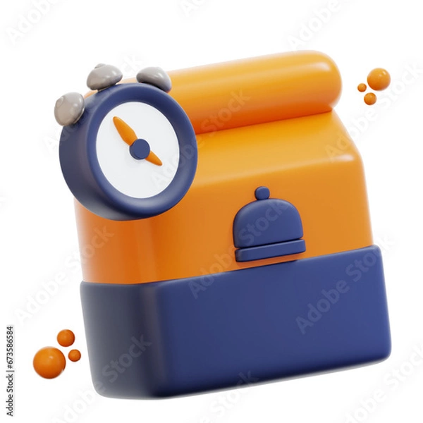 Obraz 3d rendering food delivery time illustration