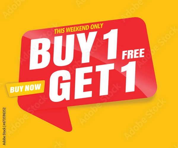 Obraz Buy get free banner template yellow color