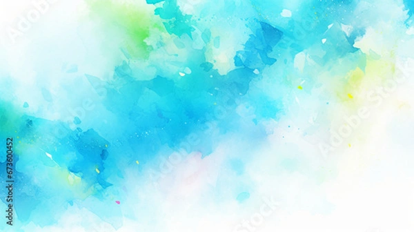 Obraz 青色の水彩風背景