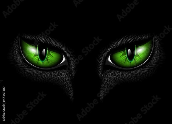 Obraz green cat eyes