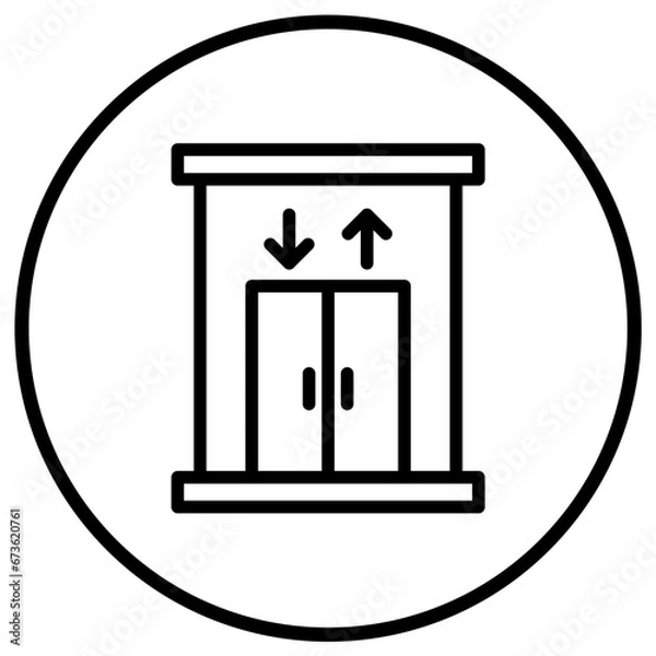 Fototapeta Elevator Vector Icon Design Illustration