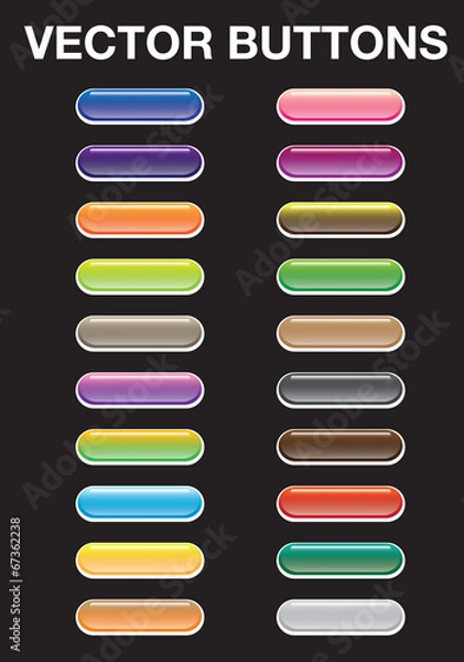 Fototapeta Blank Vector web buttons illustration.