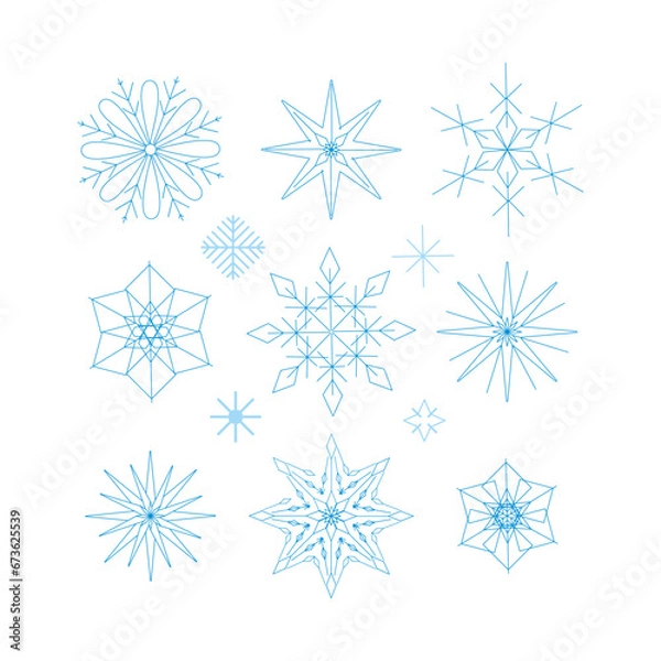 Fototapeta Snowflakes icons. Snowflake. Snowflakes template. Snow winter. Snowflakes icons. Snowflake vector icon