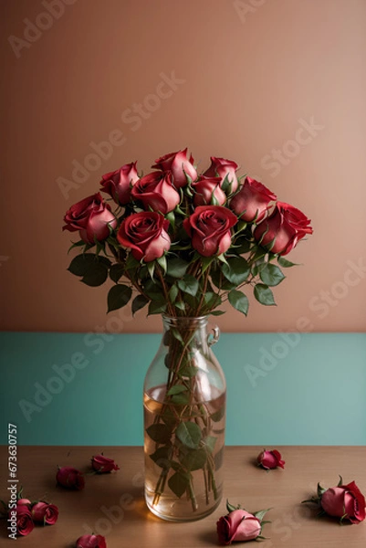 Obraz roses in vase