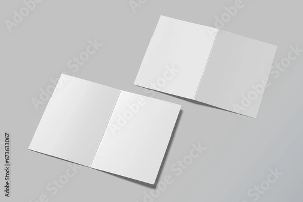 Fototapeta A4 Bifold Blank Mockup