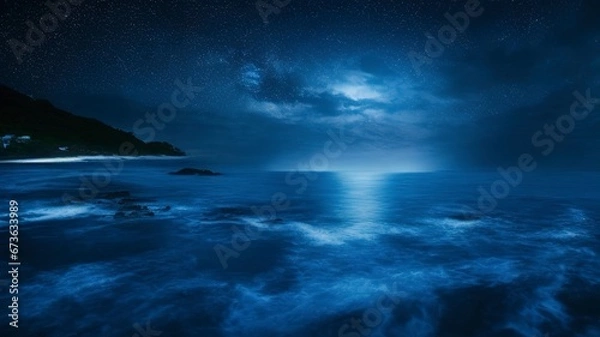 Fototapeta 海と星空