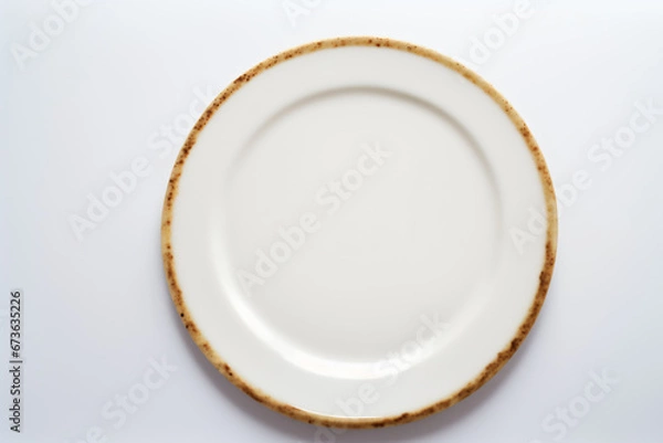 Fototapeta empty plate isolated on white
