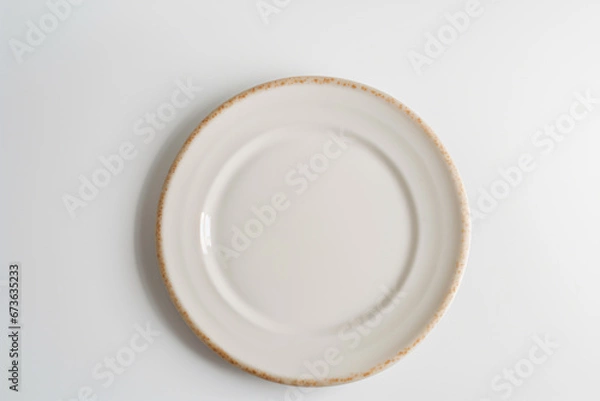 Obraz white plate isolated on white background