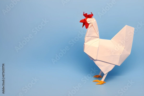 Obraz origami chicken
