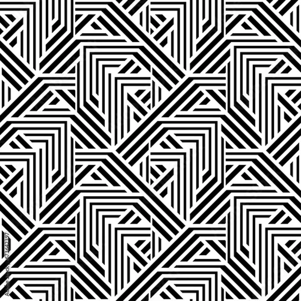Fototapeta Seamless models. Modern stylish texture. Monochrome, simple. Vector.