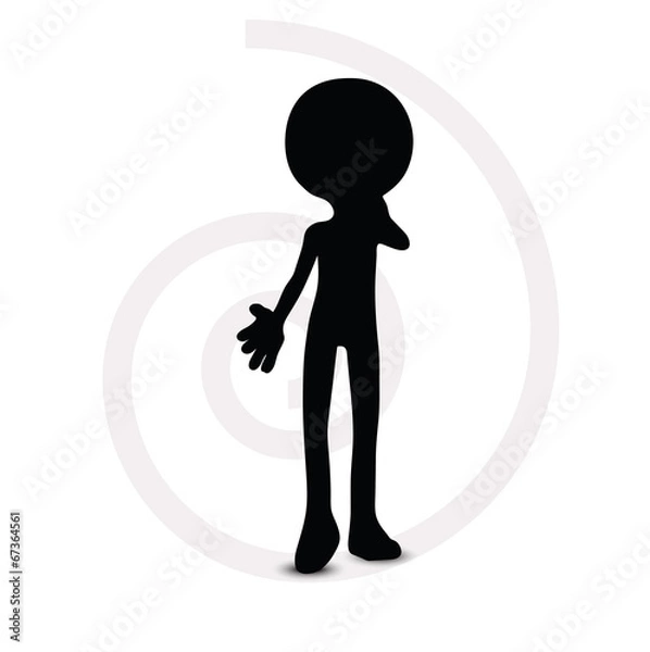 Fototapeta 3d man in thinking pose