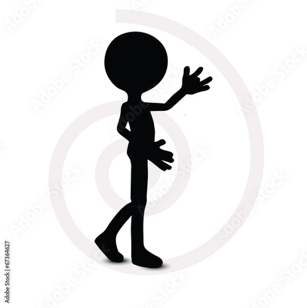 Obraz 3d man in walking pose