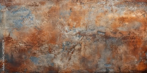 Fototapeta Rusted steel surface texture, showcasing weathered patterns and aged character
