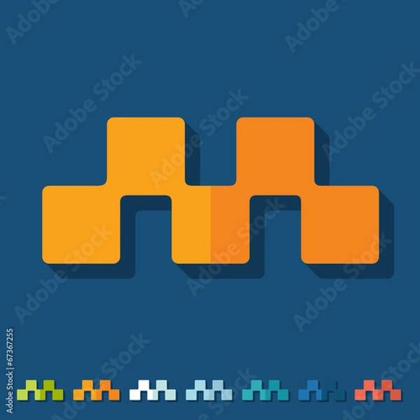 Fototapeta Flat design: taxi