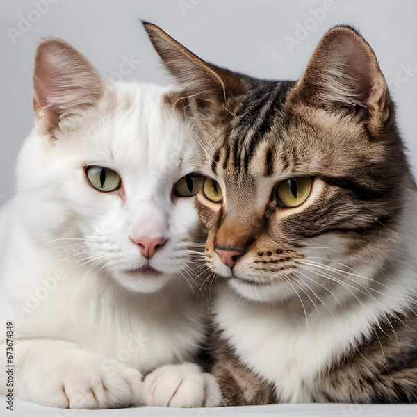 Obraz Cat and dog in the studio