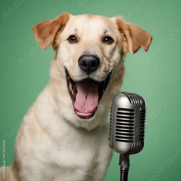Obraz dog singing