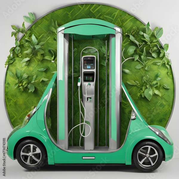 Obraz electric car concept