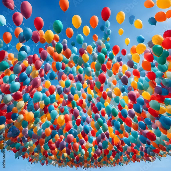 Obraz balloons floating in the sky