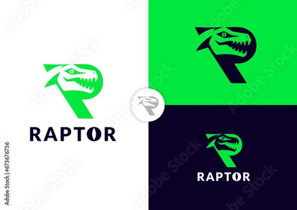 Obraz Vector r raptor logo design concept