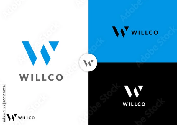 Fototapeta Vector w letter logo design concept