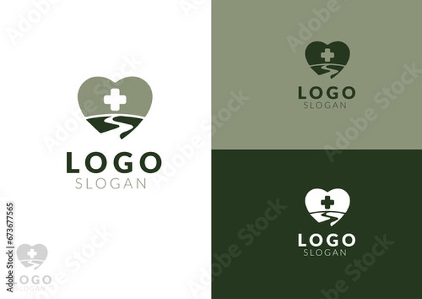 Obraz Vector hearth path salvation logo