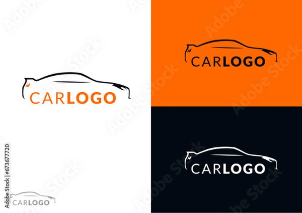 Obraz Vector outline care logo design