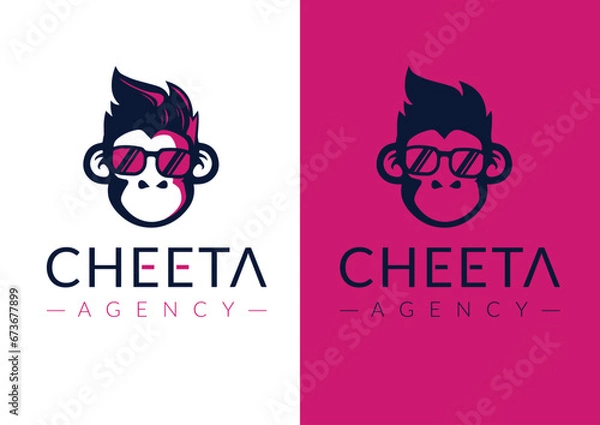 Obraz Vector cool monkey logo concept