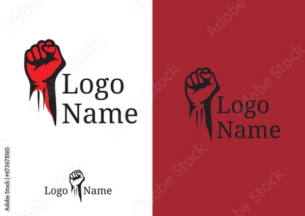 Obraz Vector fist logo design concept