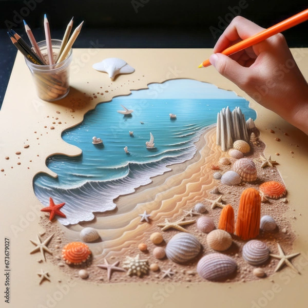 Obraz Surreal Beach Fusion