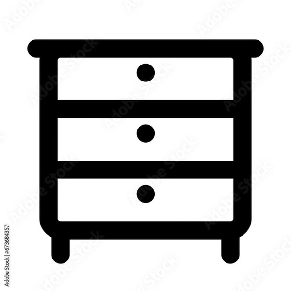Fototapeta drawer line icon