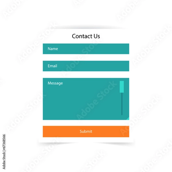 Obraz Simple contact us form templates. Vector template.