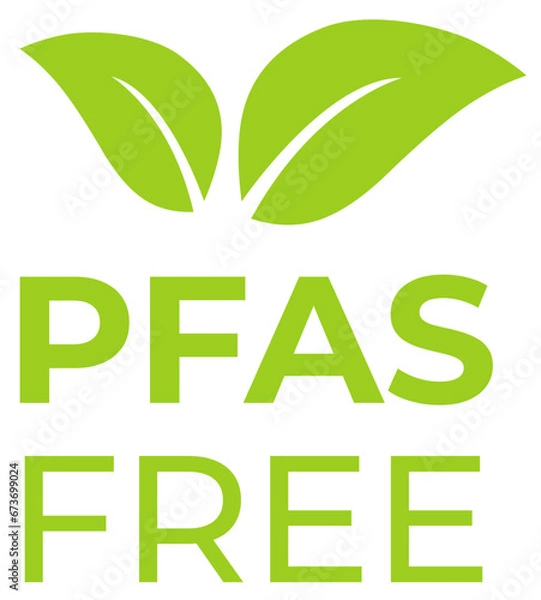 Fototapeta PFAS Free Label Badge, per- and polyfluoroalkyl substances, Icon, Sticker, Isolated Vector