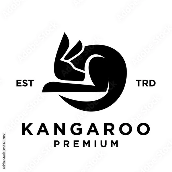 Fototapeta Kangaroo Logo icon design illustration