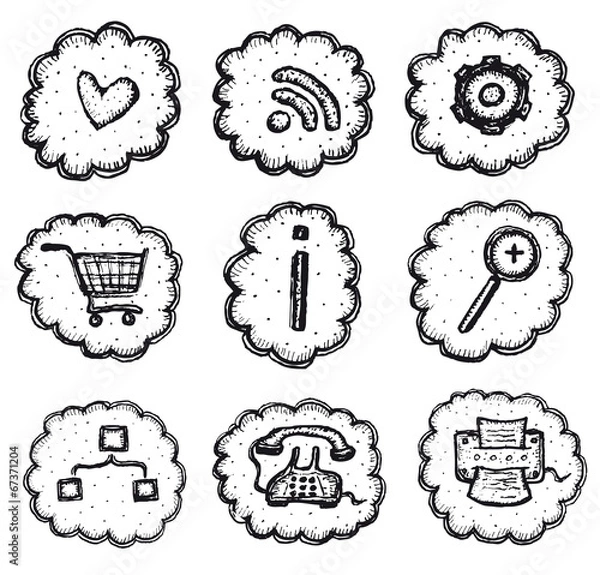 Fototapeta Web And Shopping Icons Set