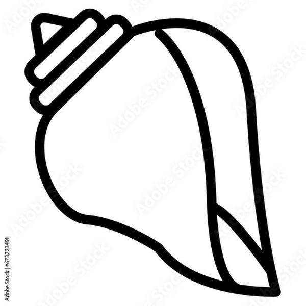 Fototapeta conch shell line