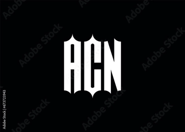 Obraz ACN initial monogram letter business logo