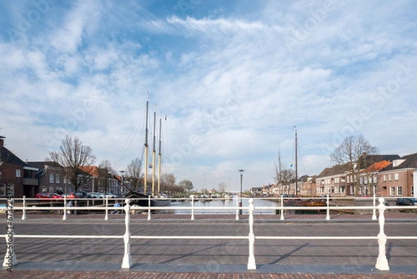 Fototapeta Buitenhaven in Genemuiden, Overijssel