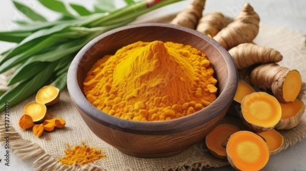 Obraz background of spices and herbs