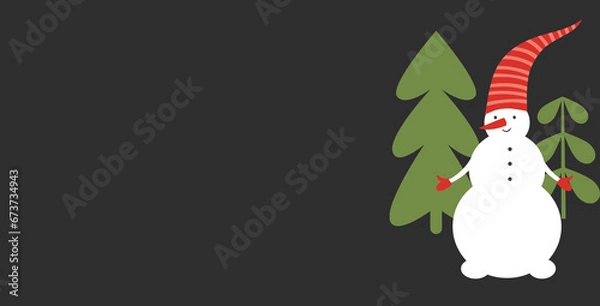 Obraz Cartes de noel, Merry Christmas, Gnomes, sapin, lutin